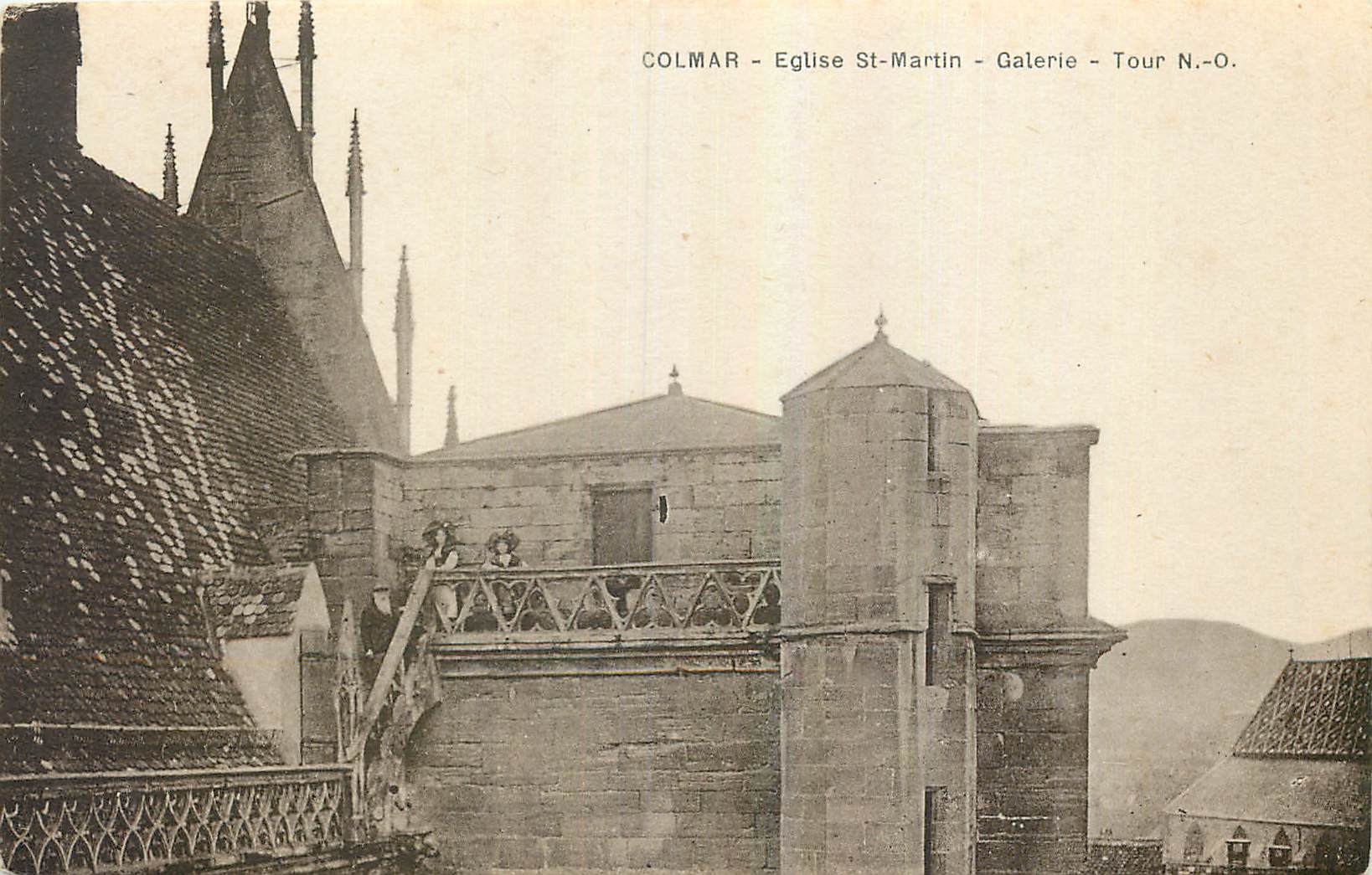 CPA Colmar Eglise St Martin Galerie Tour N O 
