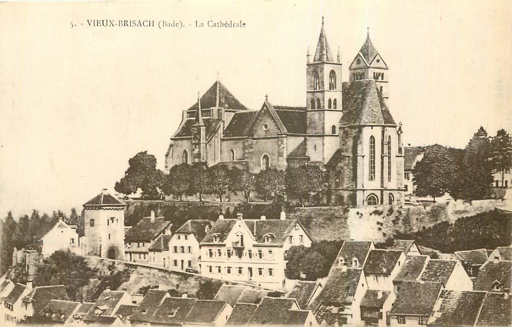 CPA Vieux Brisach Bade la Cathedrale 