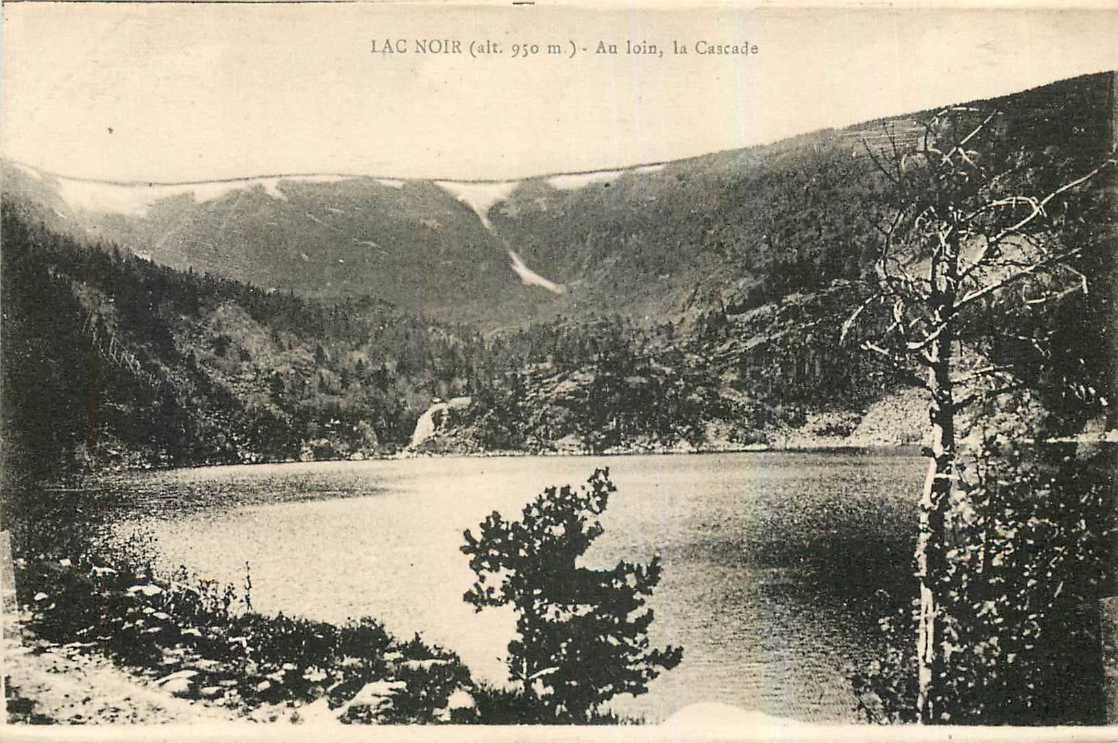 CPA Lac Noir au loin la Cascade 