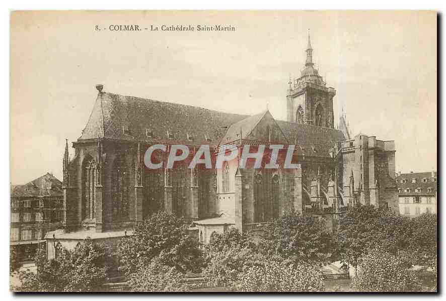 CPA Colmar la Cathedrale Saint Martin 