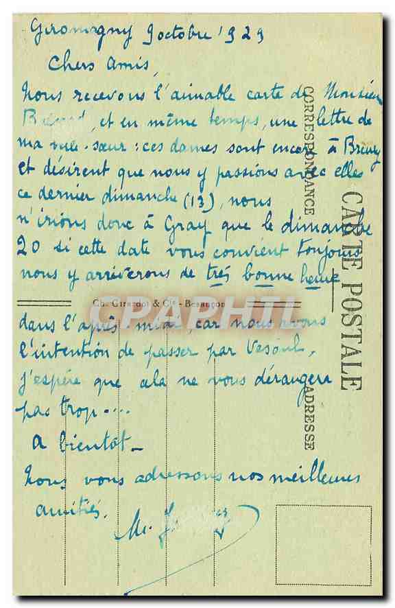 Thann — Aux bords de la Thur, la Tour des Sorcières — CPAPHIL — Rückseite