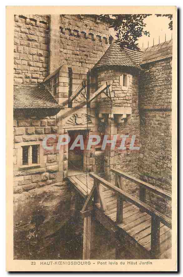 CPA Haut Koenigsbourg Pont Levis du Haut Jardin 