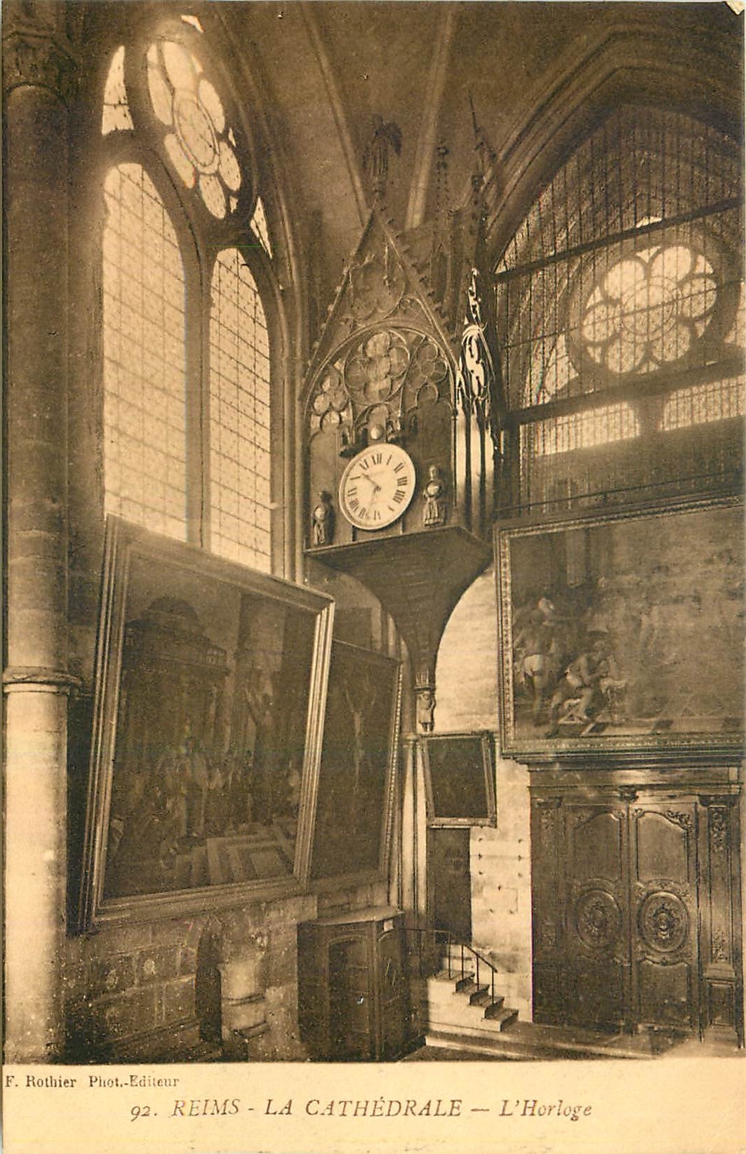 Reims - La Cathédrale — L'Horloge — F. Rothier Phot.-Éditeur