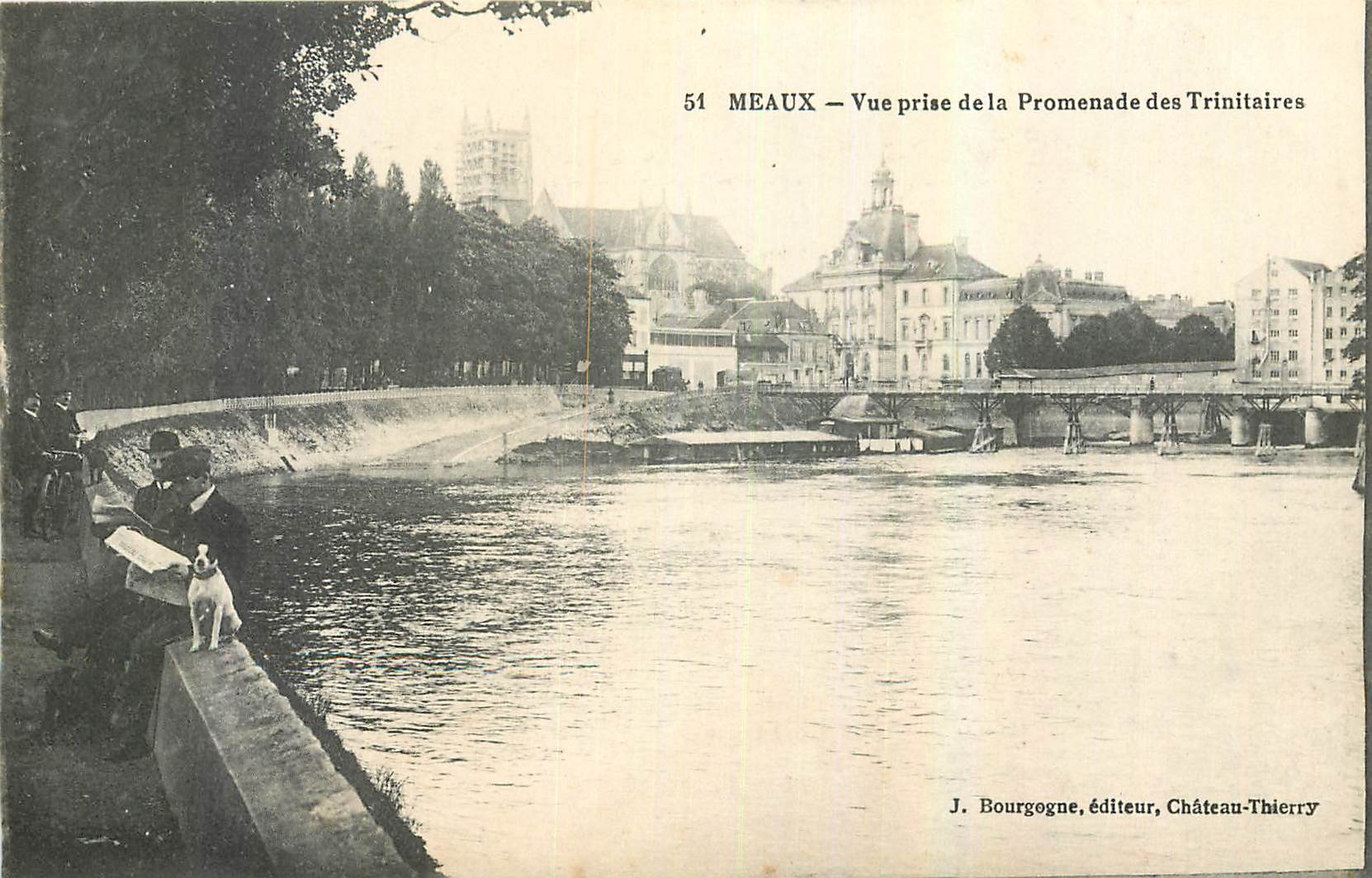 CPA Meaux vue prise de la Promenade des Trinitaires 