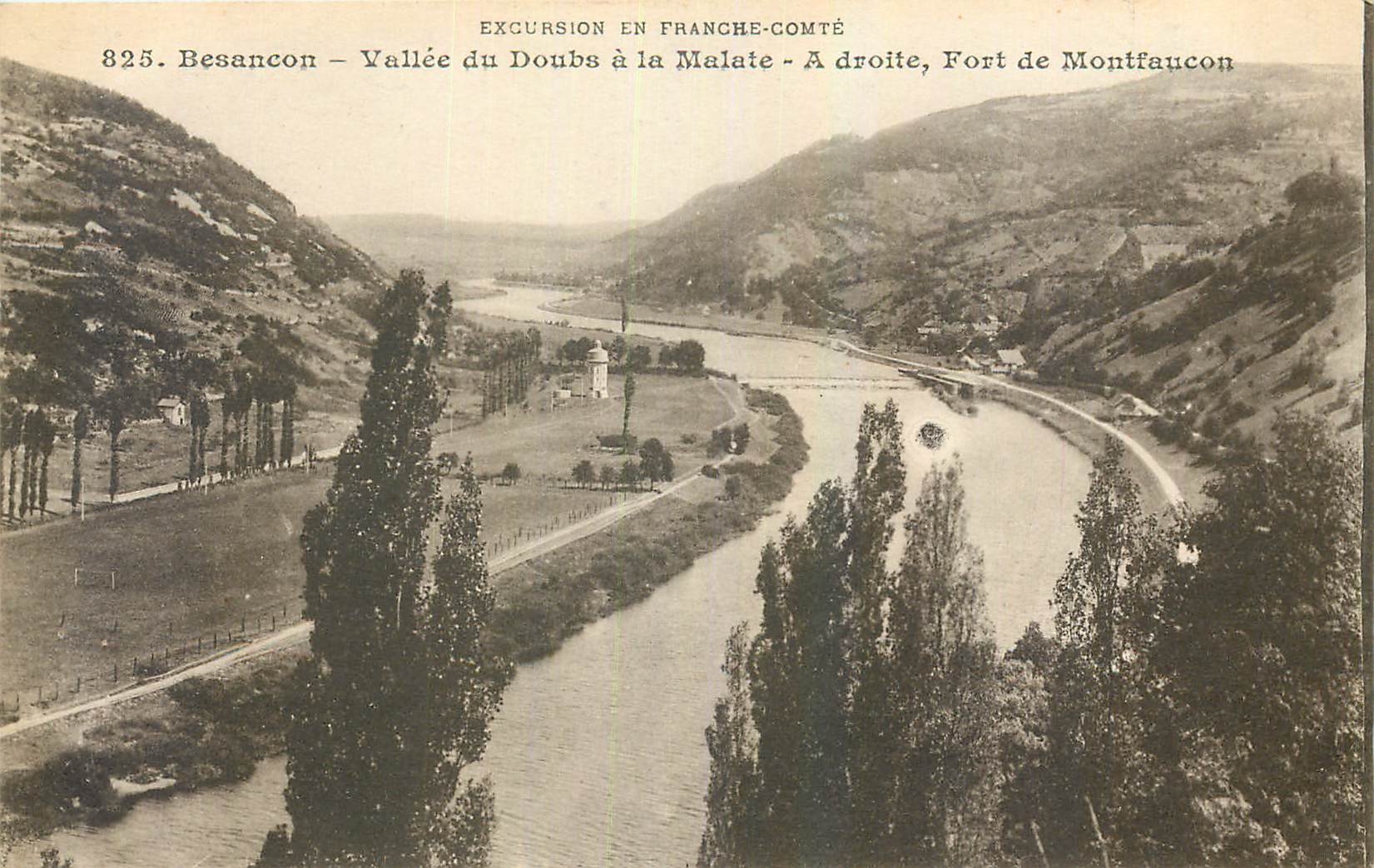 Besançon — Vallée du Doubs à la Malate — À droite, Fort de Montfaucon — Excursion en Franche-Comté