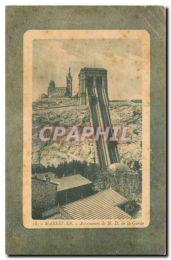 CPA Marseille Ascenseurs de N D de la Garde 