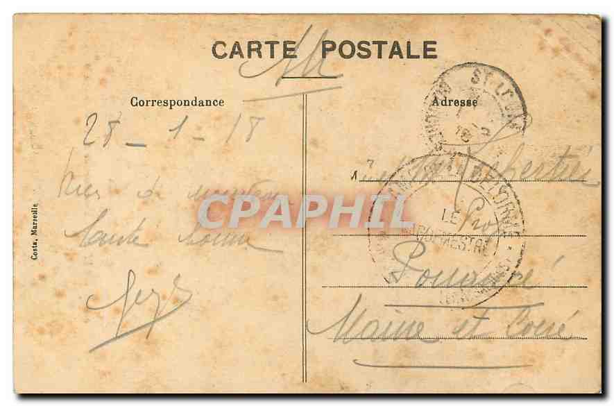 CPA Marseille Ascenseurs de N D de la Garde  — Rückseite