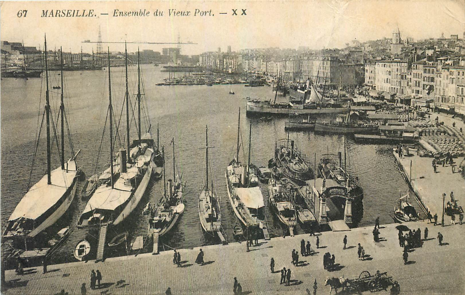 CPA Marseille Ensemble du Vieux Port 