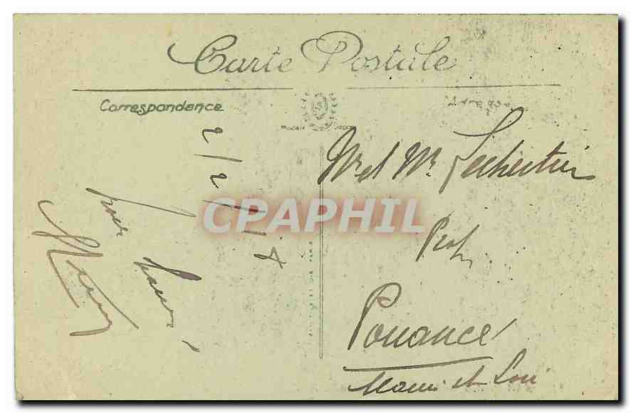 CPA Marseille le Cours Belzunce Tramway — Verso