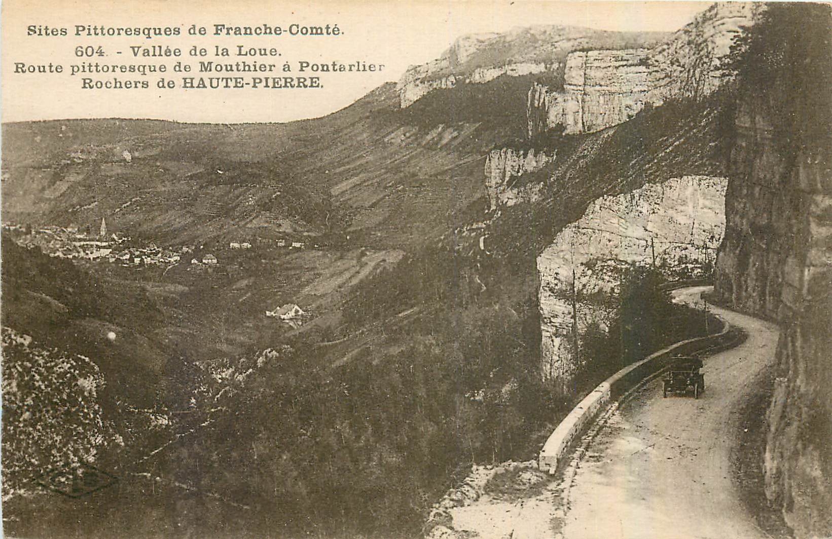 CPA Sites pittoresque de Franche Comte Vallee de la Loue route pittoresque de Mouthier a Pontarlier 