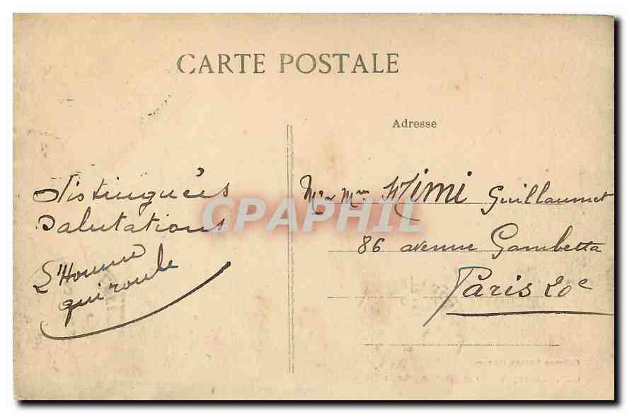 CPA Quimper vue generale prise du Prugy  — Rückseite