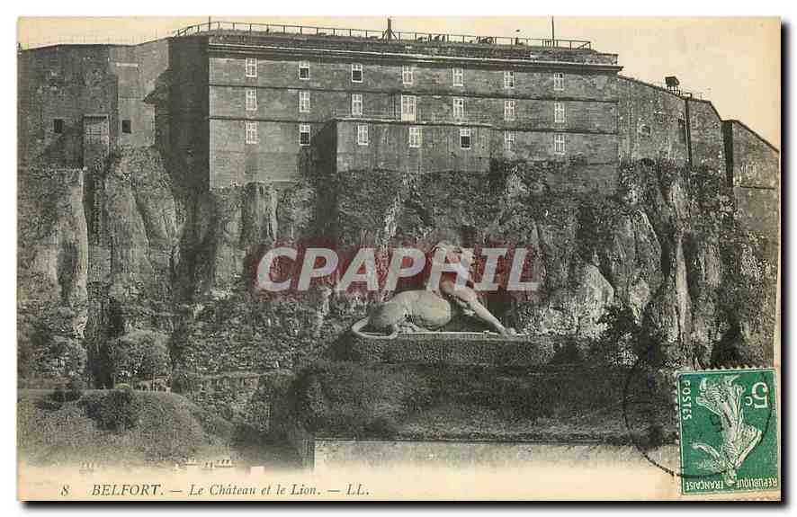 CPA Belfort le Chateau et le Lion 