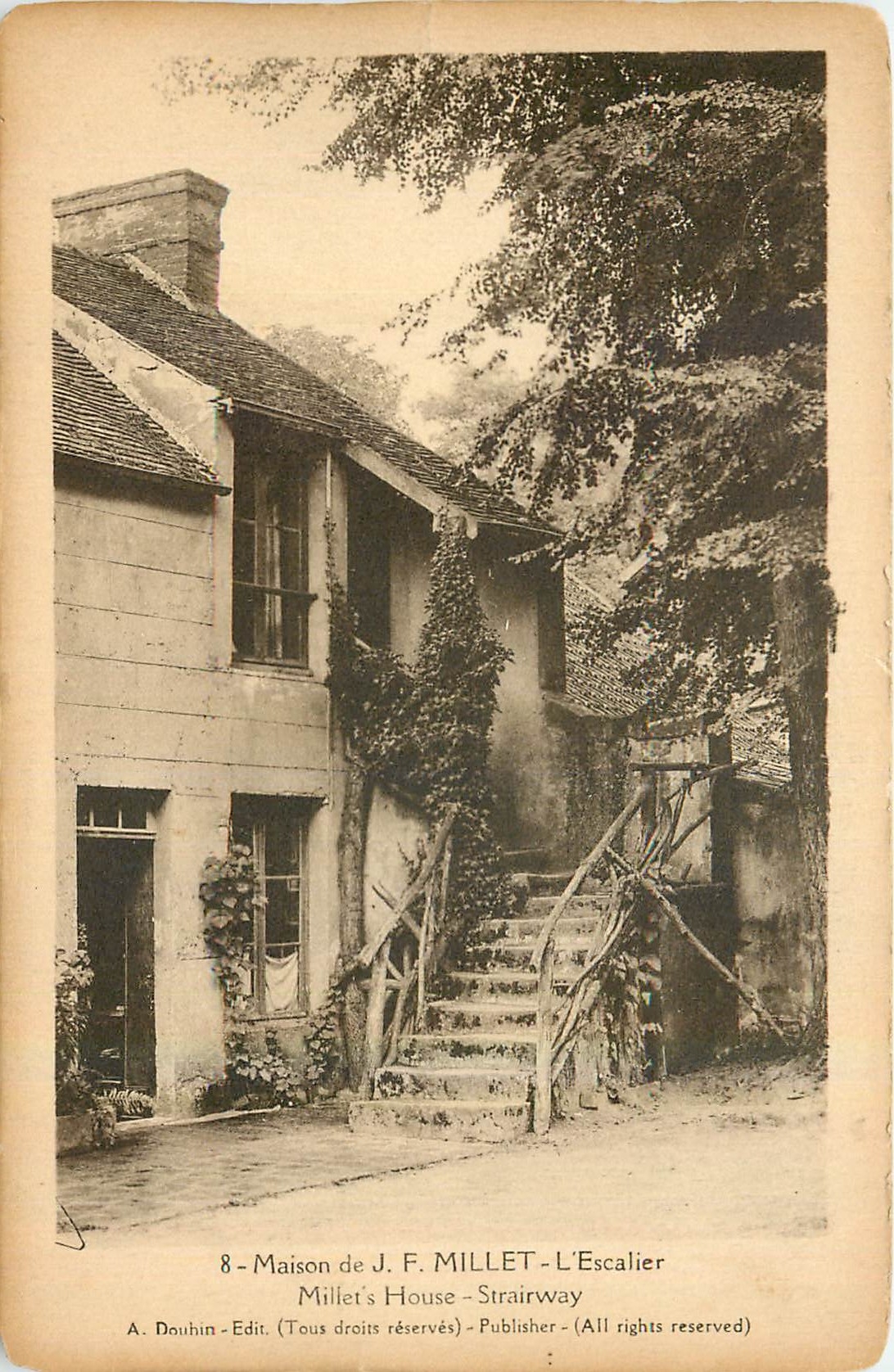 CPA Maison de J F Millet l'Escalier Miller's House 