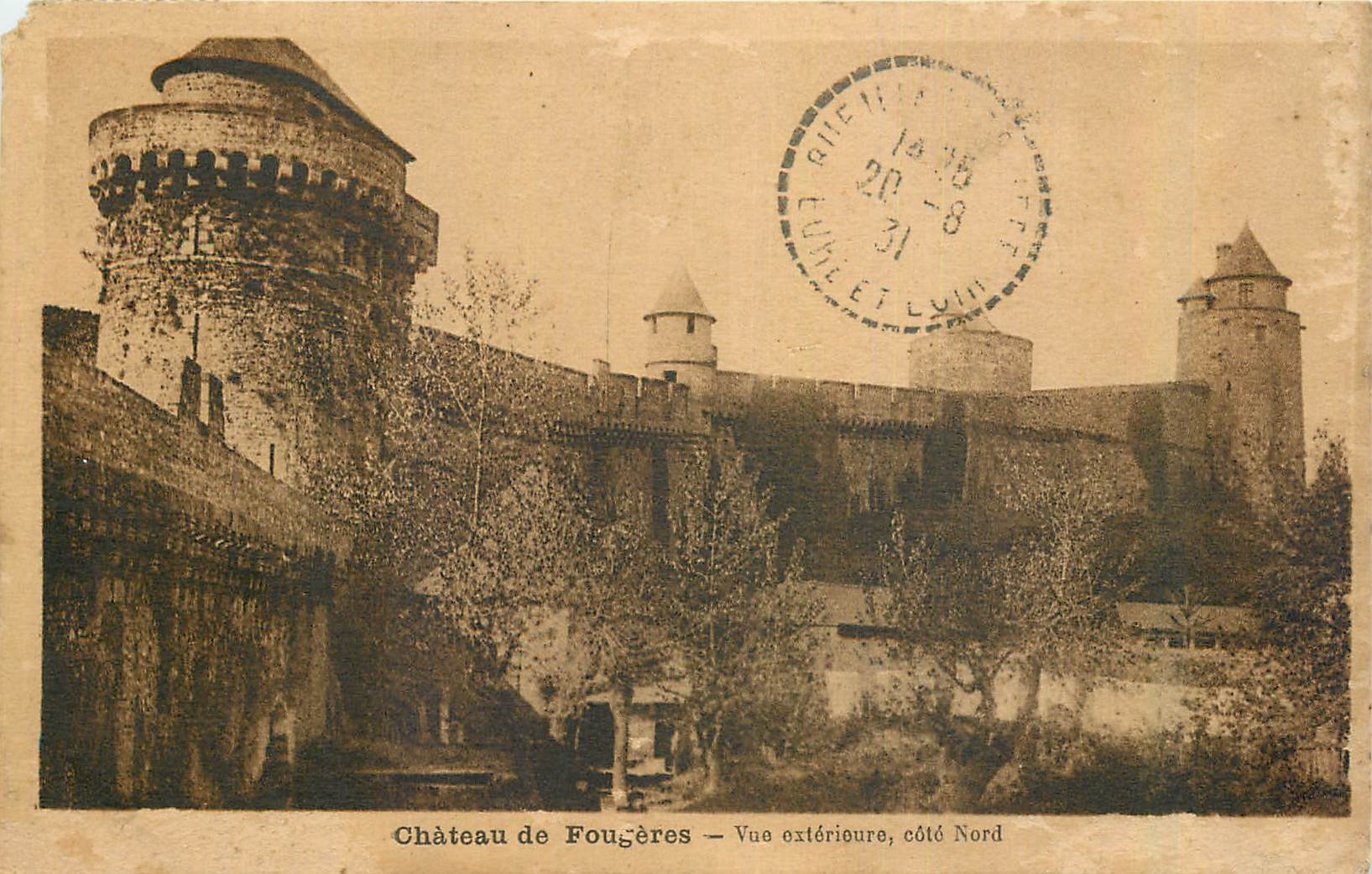 CPA Chateau de Fougeres Vue exterieure cote Nord 