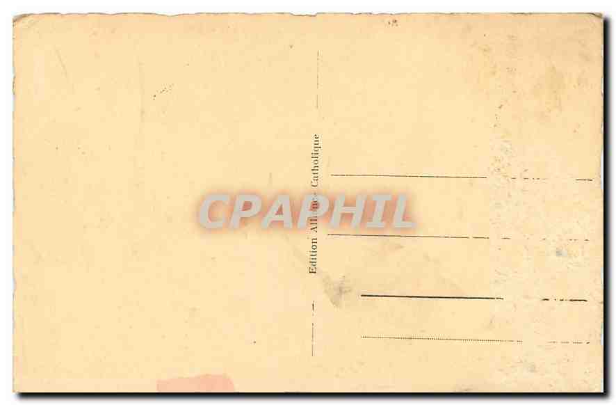 CPA Lourdes La Basilique et le Gave  — Verso