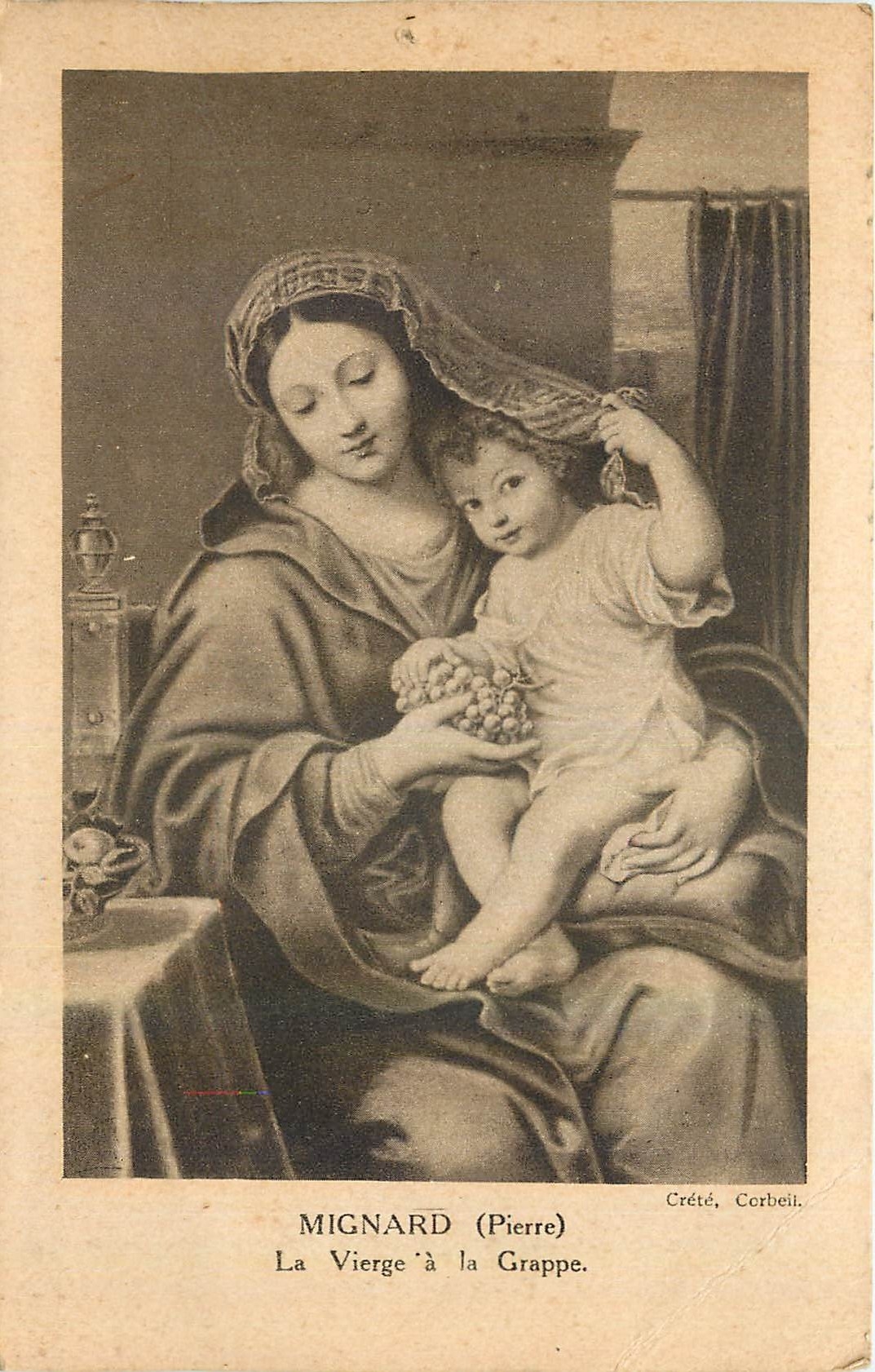 CPA Mignard Pierre La Vierge a la Grappe 