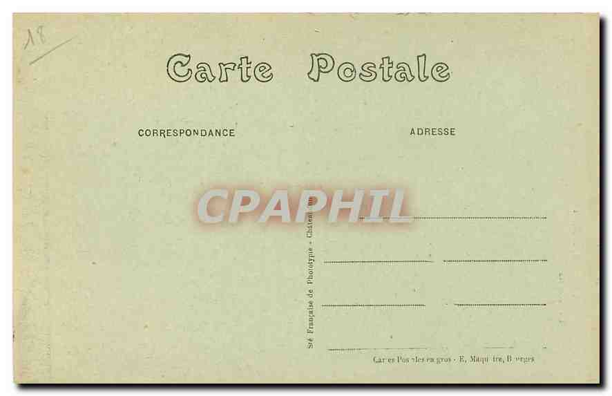 CPA Bourges Hotel Lallemant La Tourelle  — Rückseite