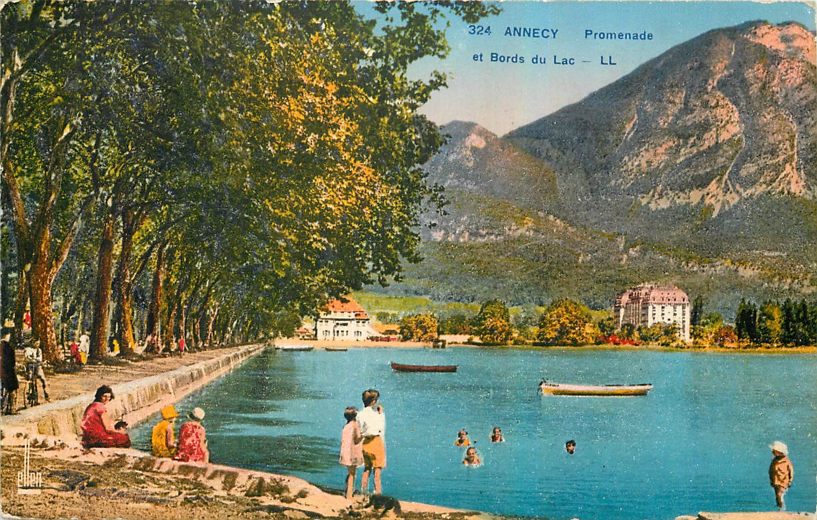CPA Annecy Promenade et Bords du Lac 
