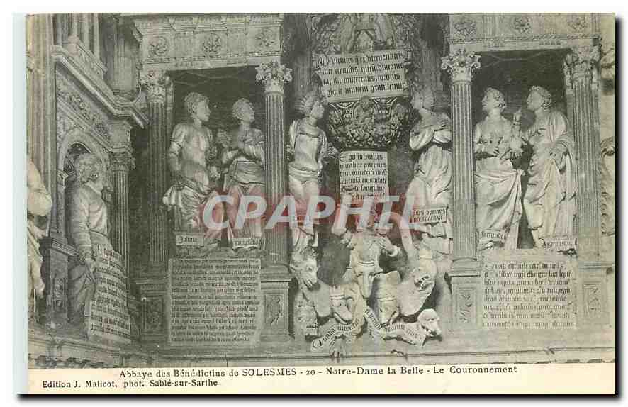 CPA Abbaye des Benedictins de Solesmes Notre Dame la Belle Le Couronnement 