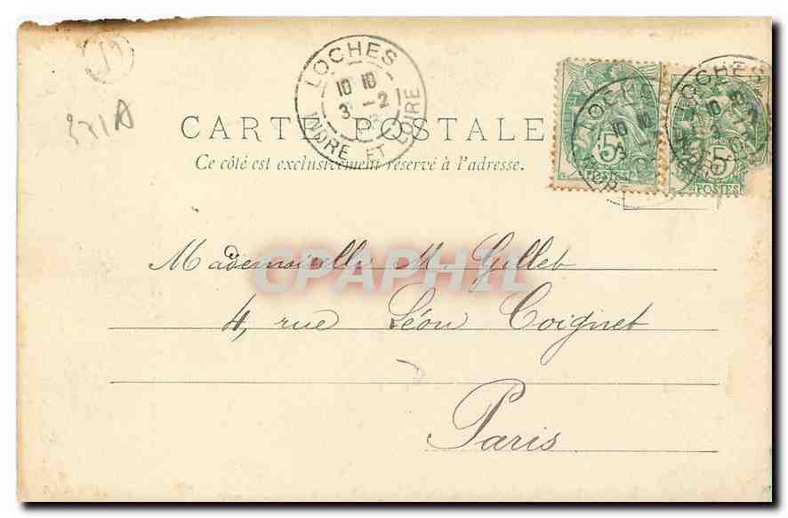 CPA Indre et Loire Loches la Porte des Cordeliers  — Rückseite