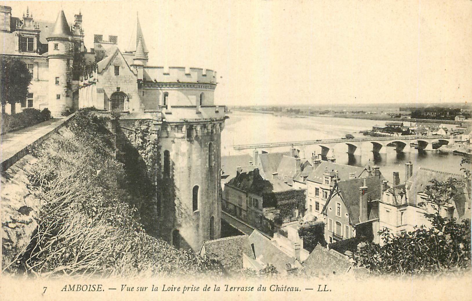 CPA Amboise Vue sur la Loire prise de la Terrasse du Chateau 