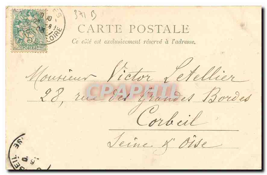 CPA Porte des Cordeliers Loches  — Rückseite