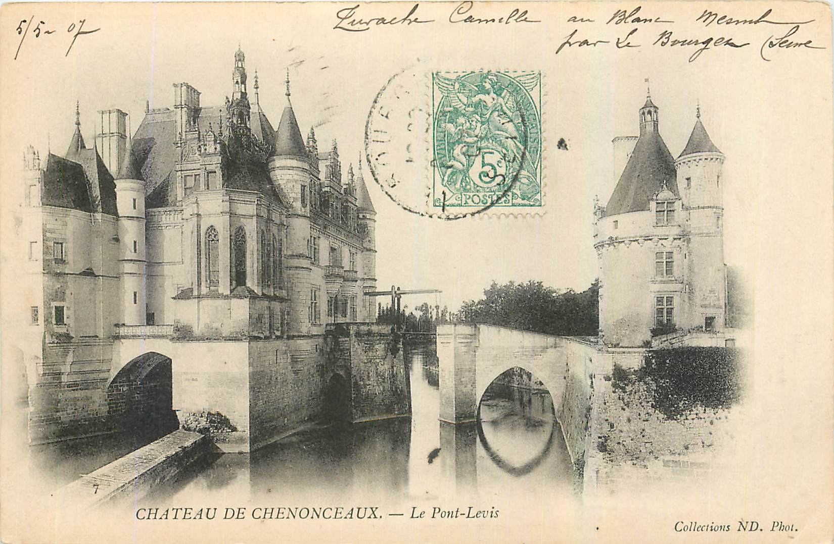 CPA Chateau de Chenonceaux Le Pont Levis 