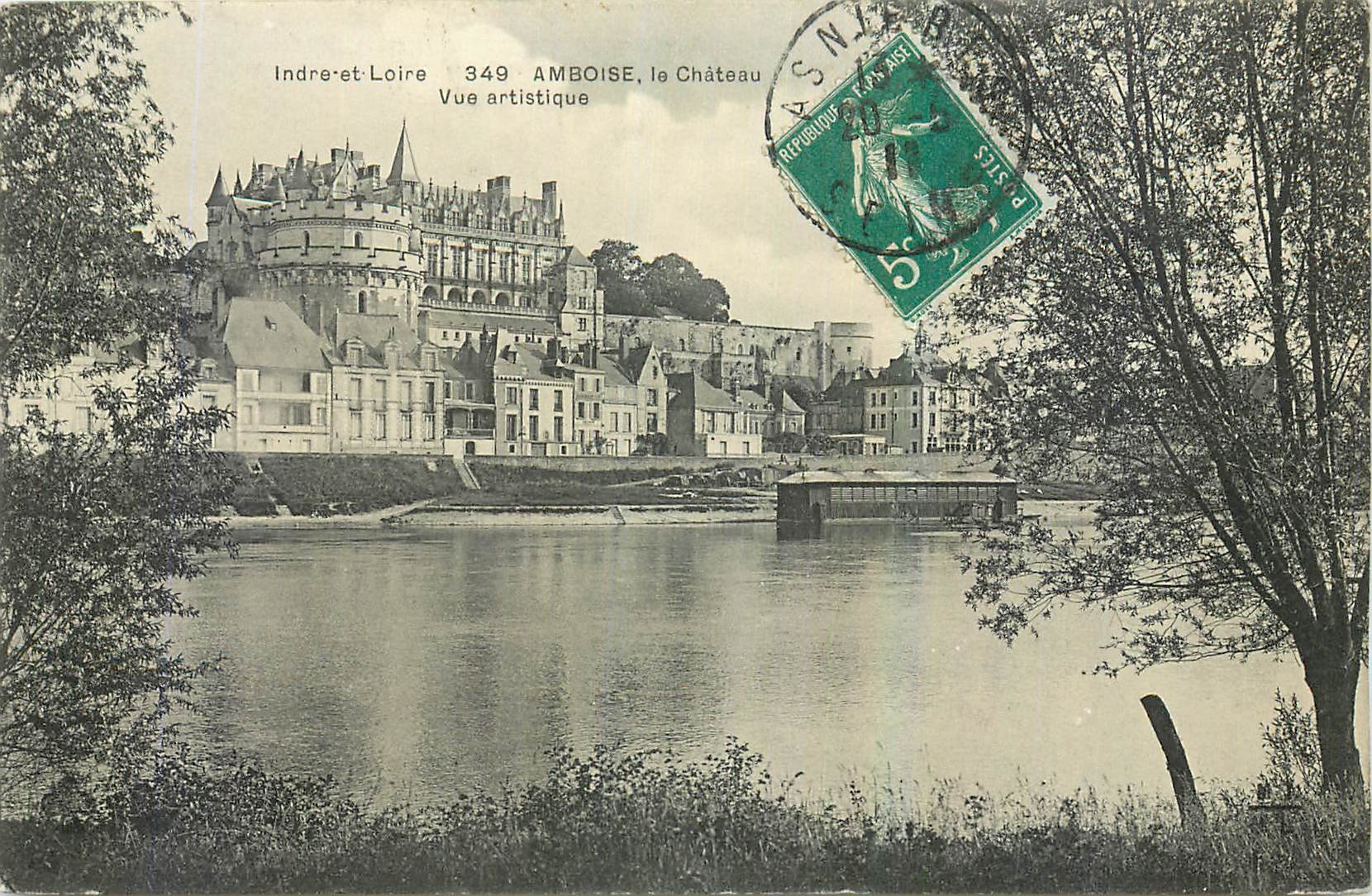CPA Indre et Loire Amboise le Chateau Vue artistique 