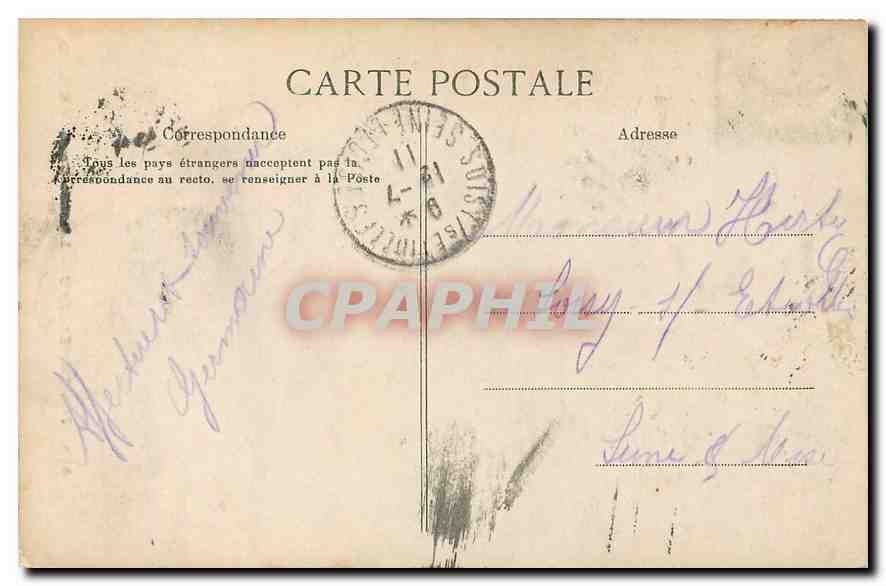 Fontainebleau — Die Goldene Pforte — E. L. D. — n° 575 — Rückseite