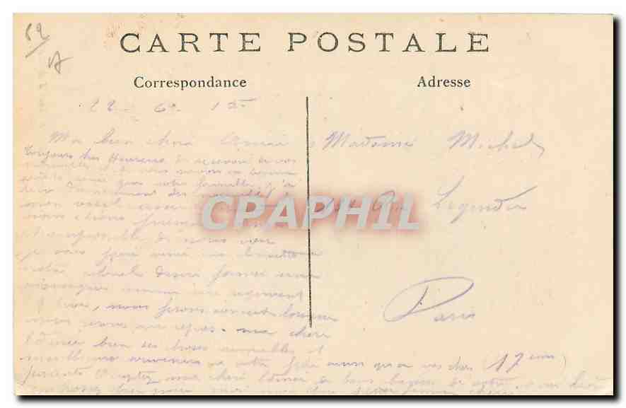 CPA La Guerre 1914 1915 l'Eglise St Etot a Arras  — Back