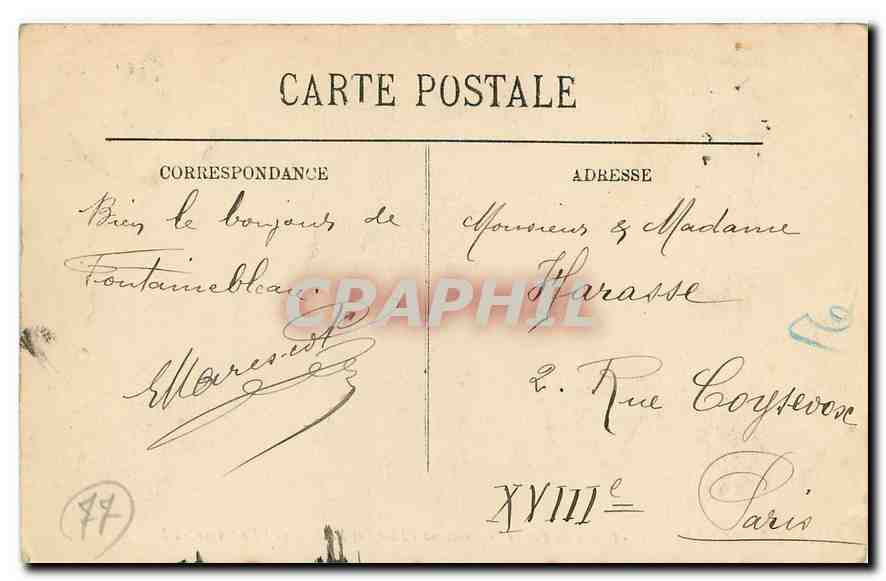 Fontainebleau - Boot des Kaiserssohns am Teich und Pavillon des Kaisers - LL — Rückseite
