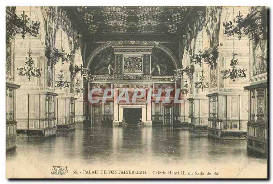 Palais de Fontainebleau — Galerie Henri II, ou Salle de Bal — éditeur non identifié, n° 68