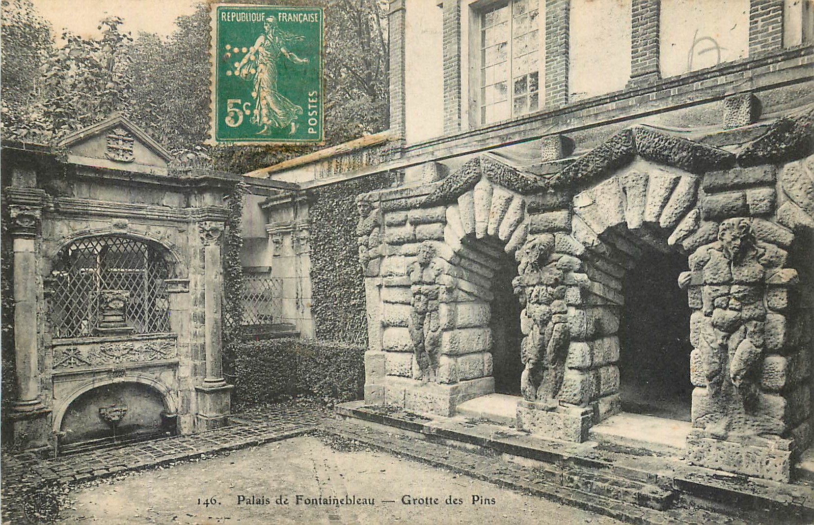 Palast von Fontainebleau — Grotte der Kiefer — anonymer Verleger, Nr. 146