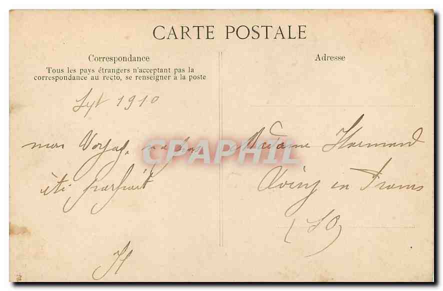 Palast von Fontainebleau — Grotte der Kiefer — anonymer Verleger, Nr. 146 — Rückseite