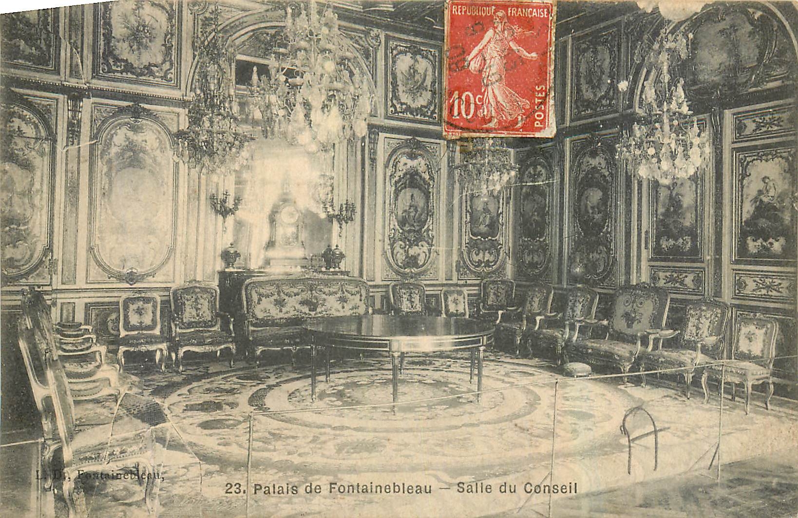 Palais de Fontainebleau — Salle du Conseil — Éditeur La Dr. Fontainebleau, n°23