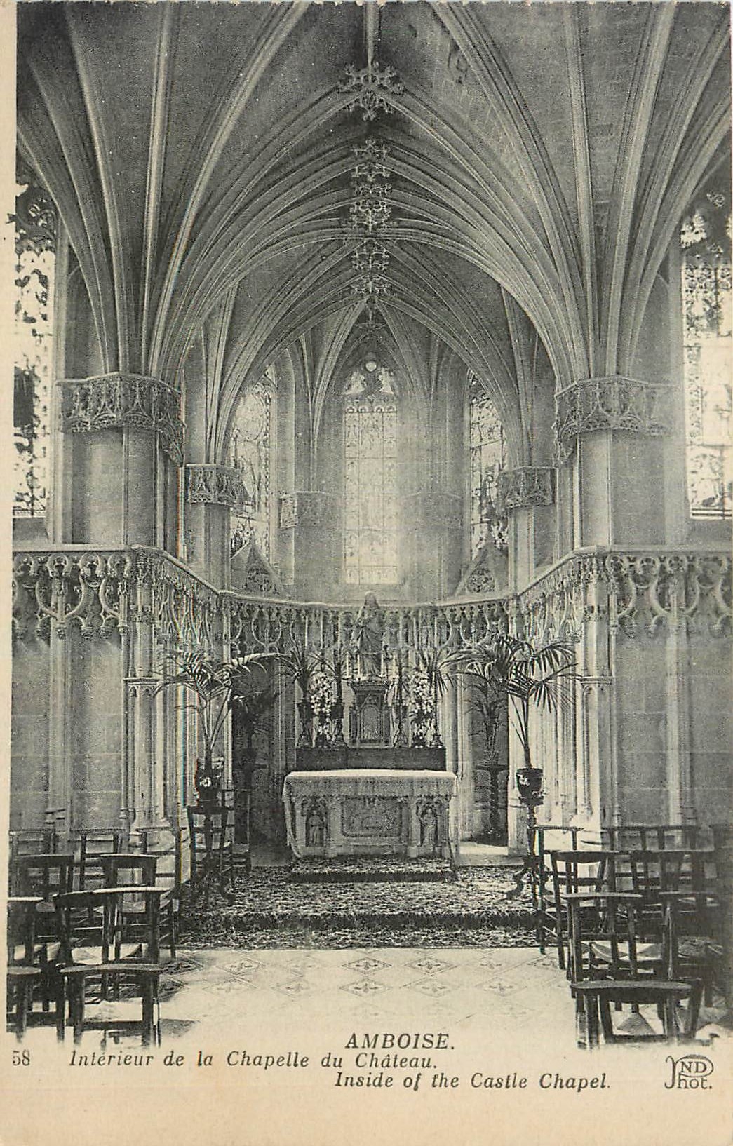 CPA Amboise Interieur de la Chapelle du Chateau 