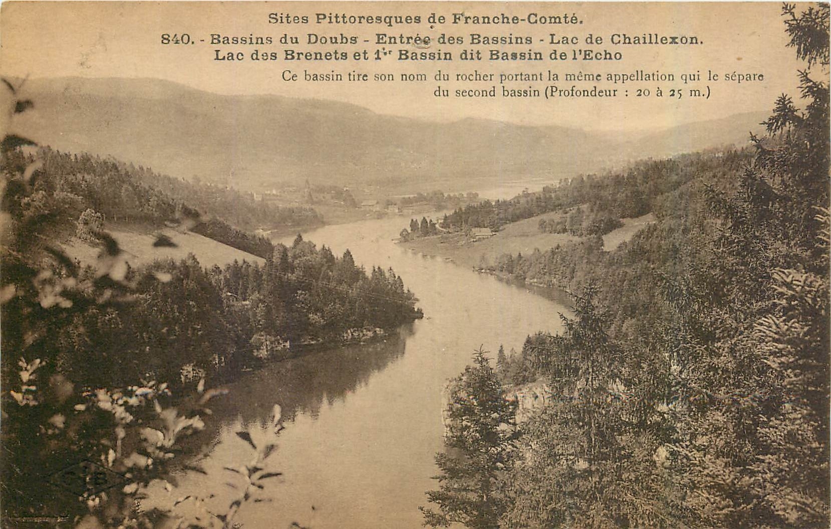 CPA Sites Pittoresque de Franche Comte Bassins du Doubs Entree des Bassins Lac de Chailexon 
