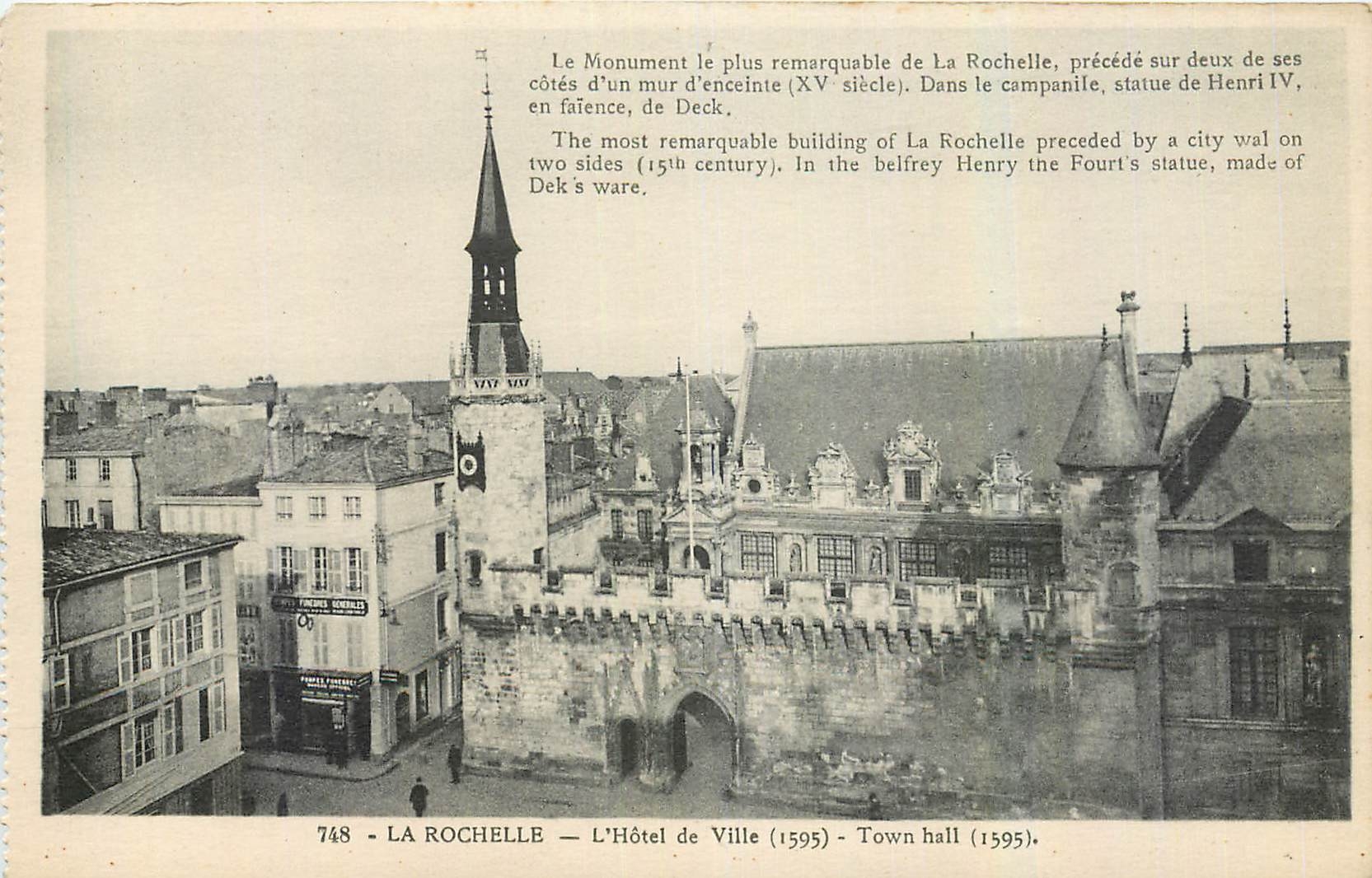 CPA La Rochelle L'Hotel de Ville 
