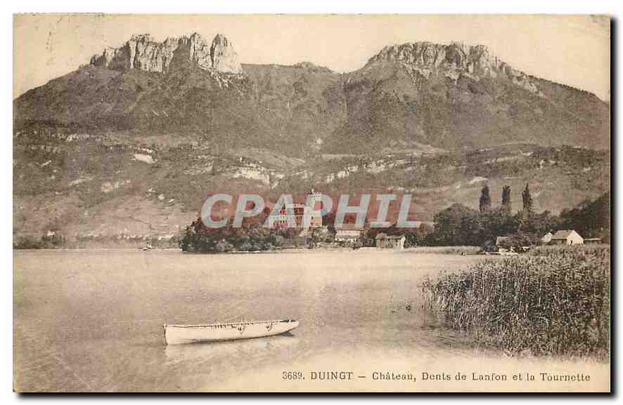 CPA Duingt Chateau dents de Lanfon et la Tournette 