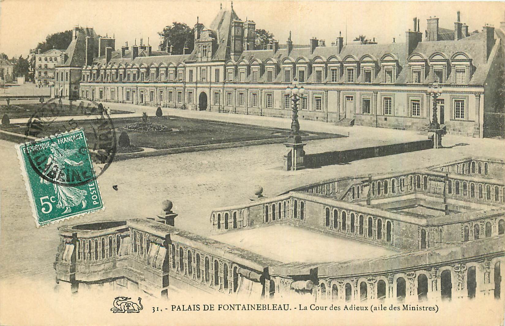 Palast von Fontainebleau — Die Abschiedshalle (Ministerialflügel) — Verlag nicht sichtbar, Nr. 31