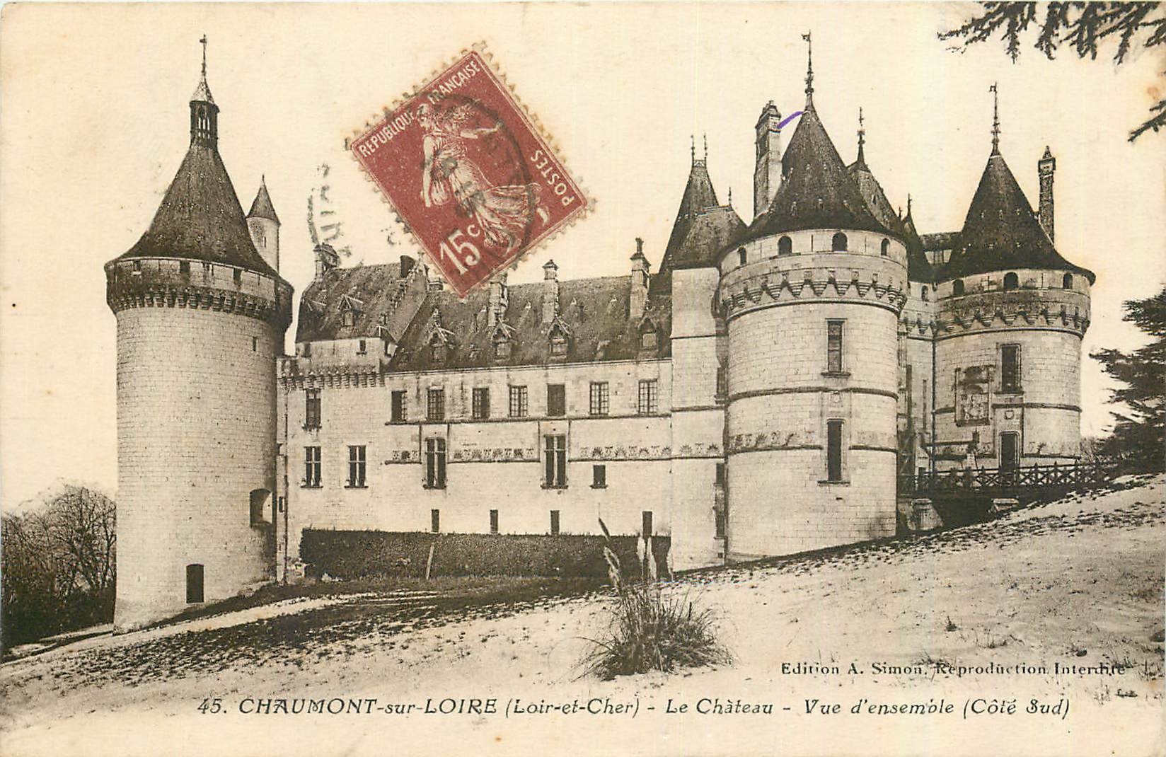 CPA Chaumont sur Loire Loir et Cher Le Chateau Vue d'ensemble 