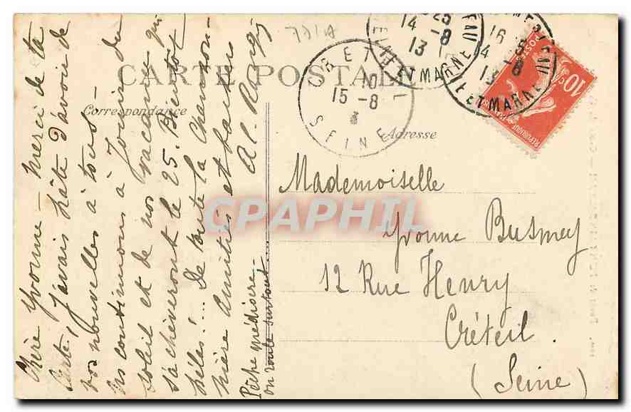 Forêt de FONTAINEBLEAU — Croix du Calvaire — CPAPHIL 100 — Rückseite