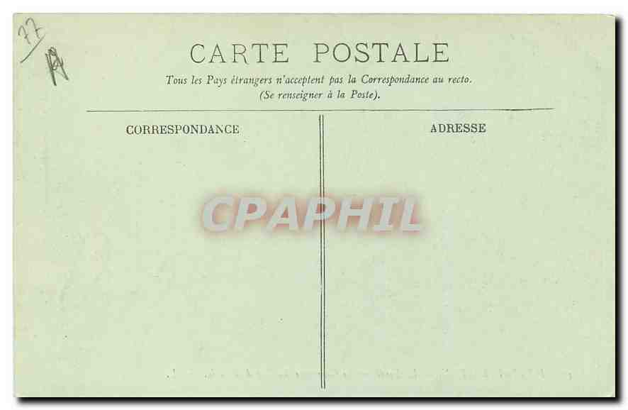 CPA Fontainebleau La Foret Le Carrefour du Nid de l'Aigle  — Rückseite