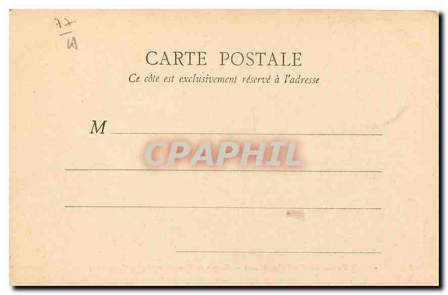 Wald von Fontainebleau — Gorges de Franchard (nach dem Brand) — B. F. Pahle, Nr. 3 — Rückseite