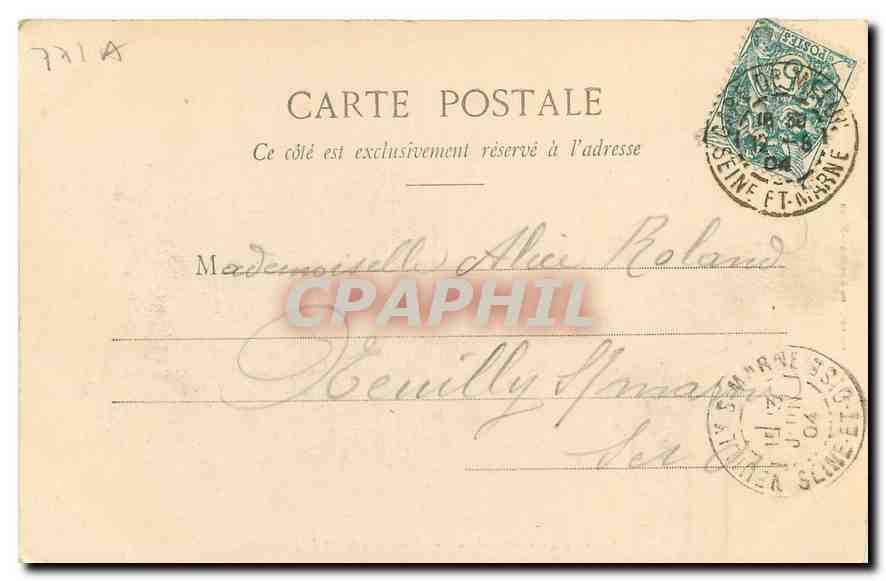 Forêt de Fontainebleau — Chaos des Gorges d'Apremont — éditeur Thibault, Fontainebleau, n°95 — Verso