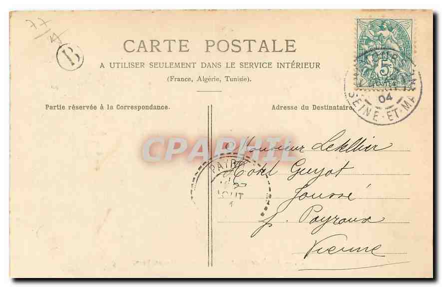 Forêt de Fontainebleau — Mare-aux-Fées — Verlag Mercier-Bouvoyage, n°59 — Rückseite