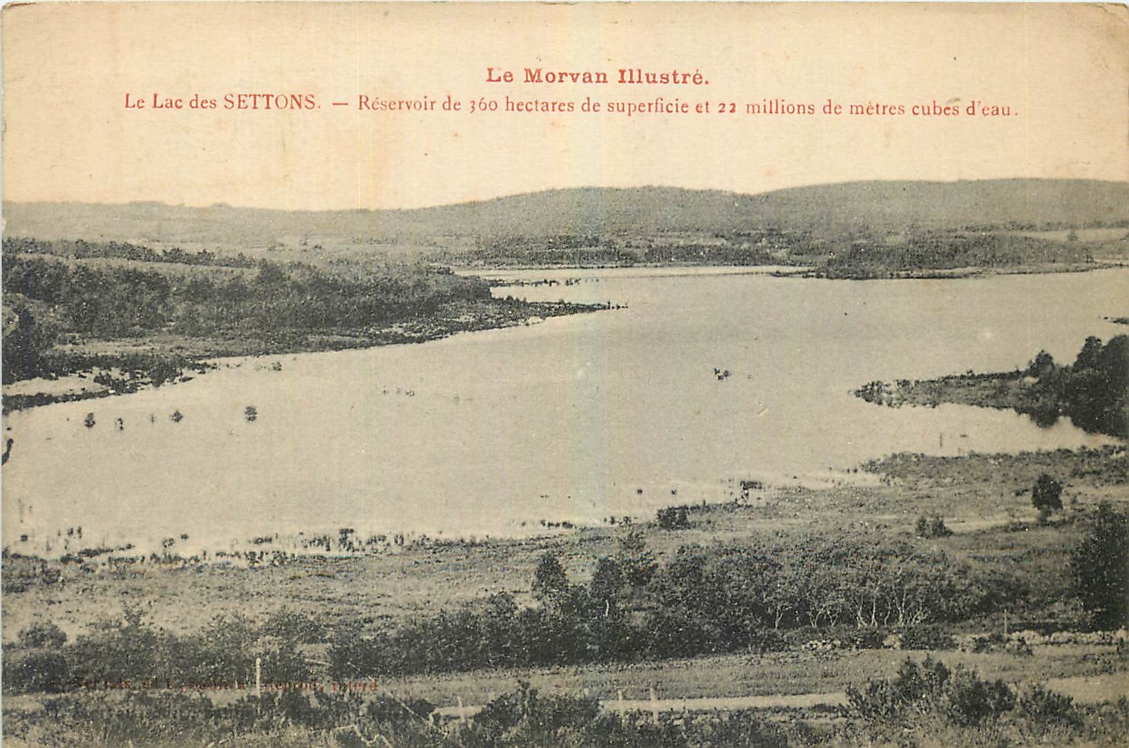 CPA Le Morvan Illustre Le Lac des Settons Reservoir 