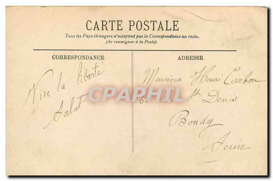 Fontainebleau — Die Forêt — Der Carrefour du Nid de l'Aigle — LL. — n°149 — Rückseite