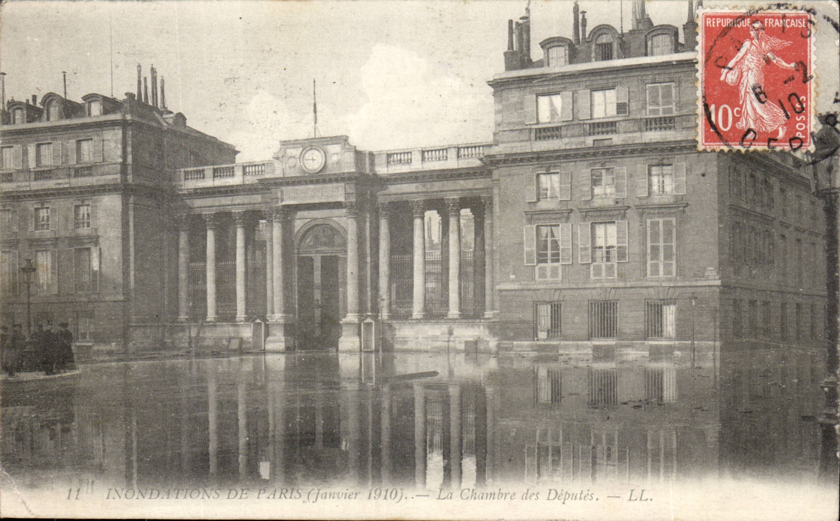 inondations de Paris CPA Janvier 1910 La chambre des deputes
