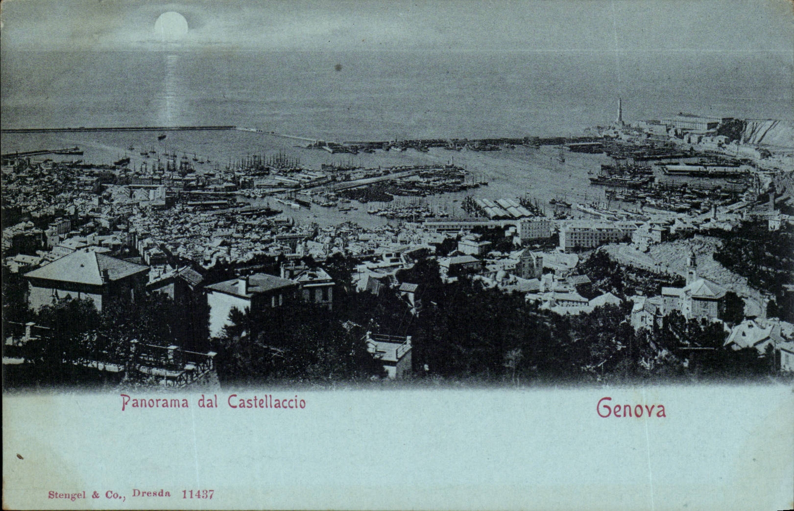 Italie Italia Genova CPA Panorama dal Castellaccio